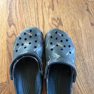 CROCS Kids Water Shoes in Black with Colorful Accents